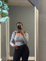 Load image into Gallery viewer, DINA Crop Top-GRAY
