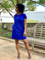 Load image into Gallery viewer, WEEKENDER TShirt Dress (Cobalt Blue)
