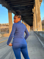 Load image into Gallery viewer, LEAH Turtleneck Set-Light Navy S-3XL
