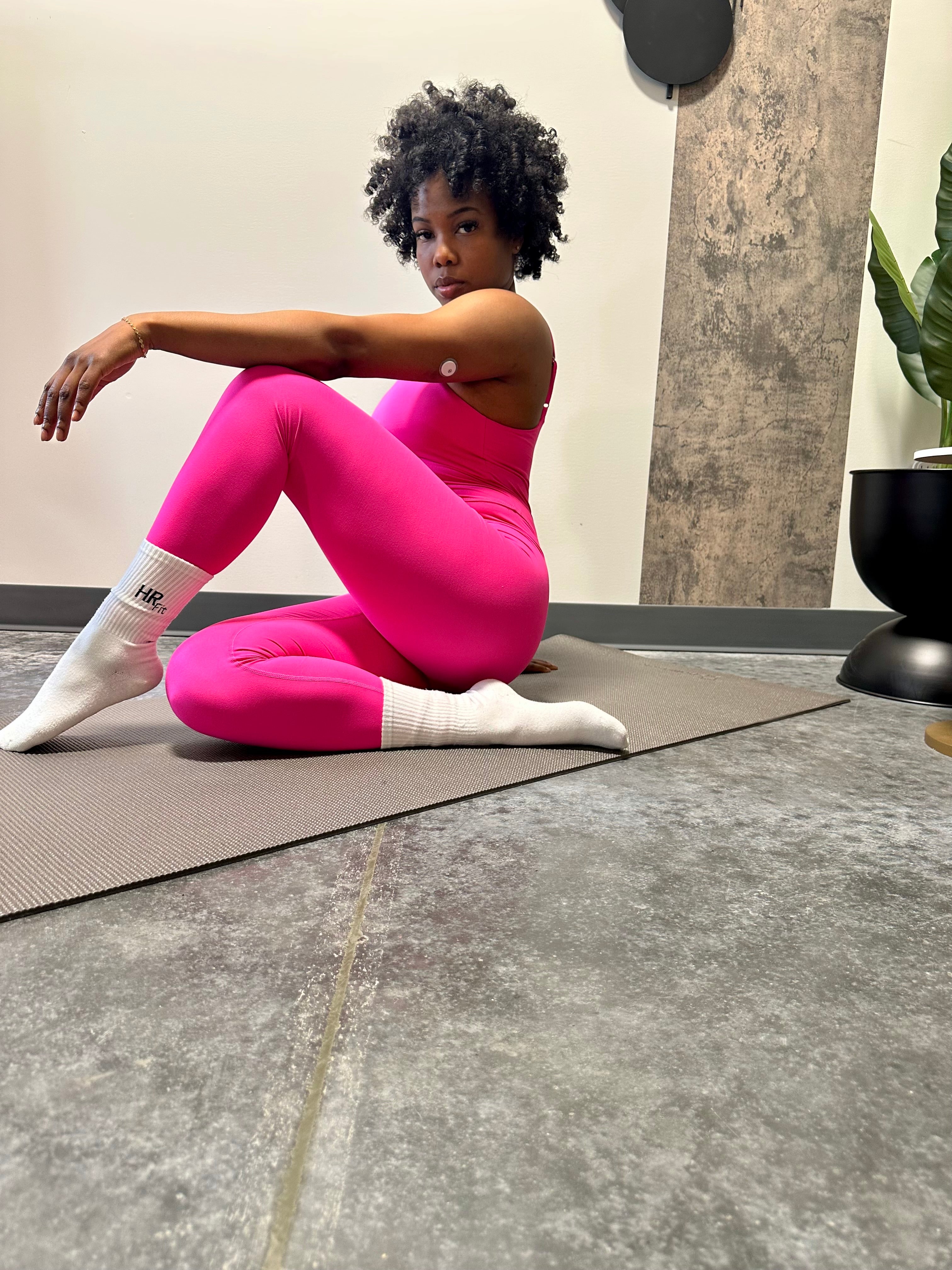DEMI Yoga Jumpsuit-Pink (S-XL)