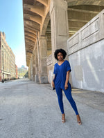 Load image into Gallery viewer, CATE Microfiber Legging Set-Light Navy
