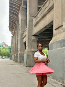Varsity Pleated Tennis Skort (PINK)