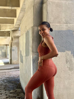 Load image into Gallery viewer, Cinnamon Set-Zipper Bra + Leggings
