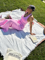 Load image into Gallery viewer, Halter Lounge Set-LIGHT PINK
