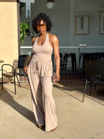 Load image into Gallery viewer, Halter Lounge Set-LIGHT MOCHA
