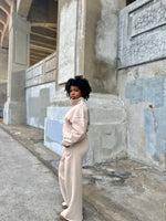 Load image into Gallery viewer, Half Zip Fleece Sweat Set -Tan (S-3XL)
