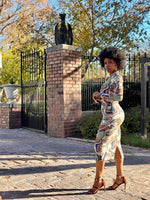 Load image into Gallery viewer, Marble Abstract Midi Dress
