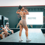Load image into Gallery viewer, Taupe Short Set w/White Piping
