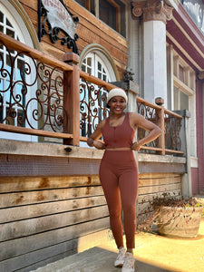 Cinnamon Set-Zipper Bra + Leggings