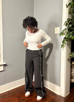 Load image into Gallery viewer, Nylon Track Pants w/Piping (S-L)
