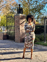 Load image into Gallery viewer, marble abstract midi dress
