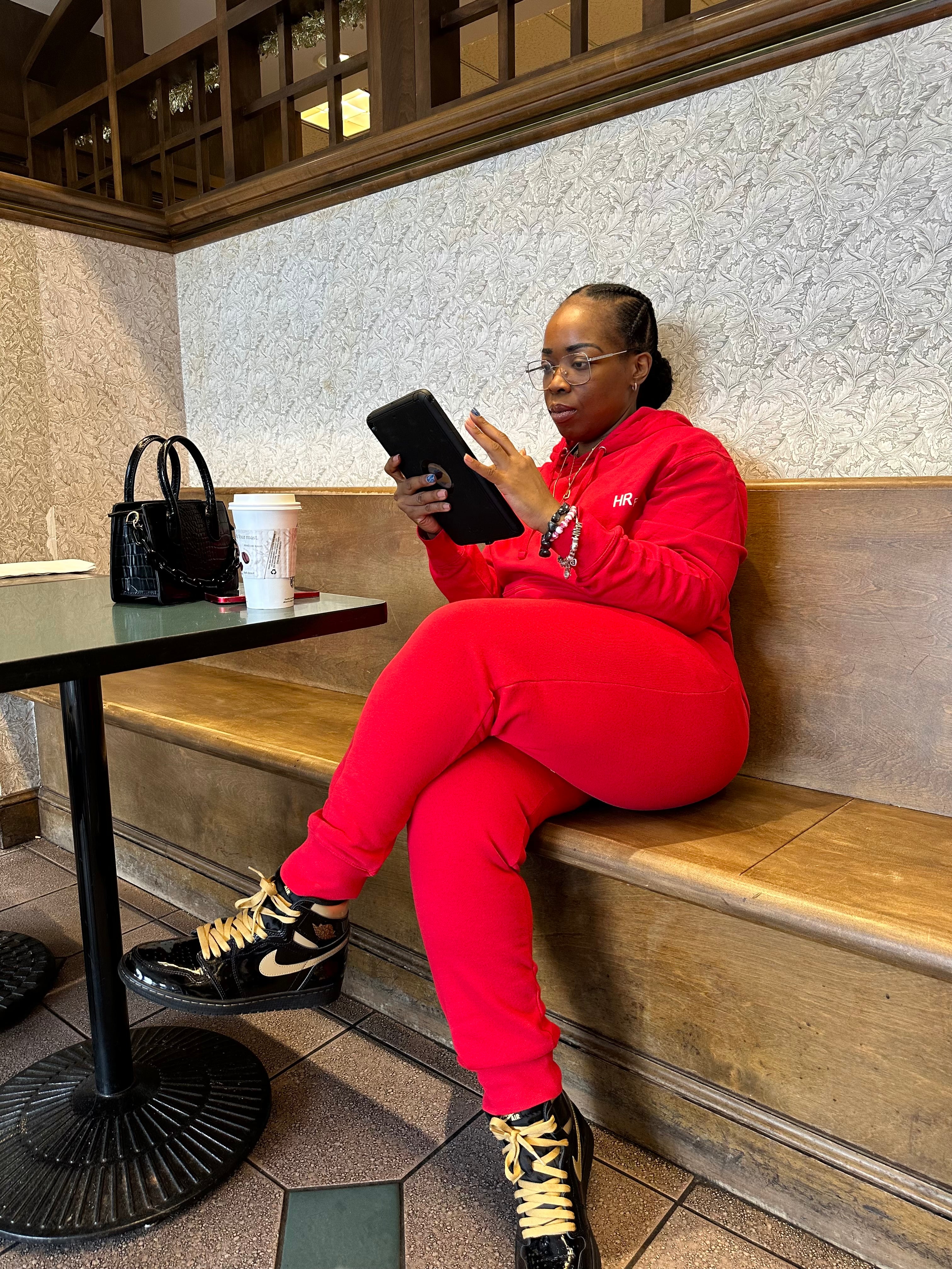 HR Fit Classic Joggers-Red (Unisex Fit)