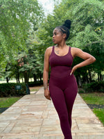 Load image into Gallery viewer, DEMI Yoga Jumpsuit-Cassis
