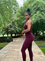 Load image into Gallery viewer, DEMI Yoga Jumpsuit-Cassis
