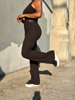 Load image into Gallery viewer, DEMI Flared Leggings-Black
