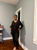 Load image into Gallery viewer, Long Sleeve CATE Legging Set-Black (S-3XL)
