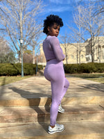 Load image into Gallery viewer, Serenity Mesh Top &amp; Legging Set- Purple (S-L)
