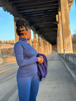 Load image into Gallery viewer, LEAH Turtleneck Set-Light Navy S-3XL
