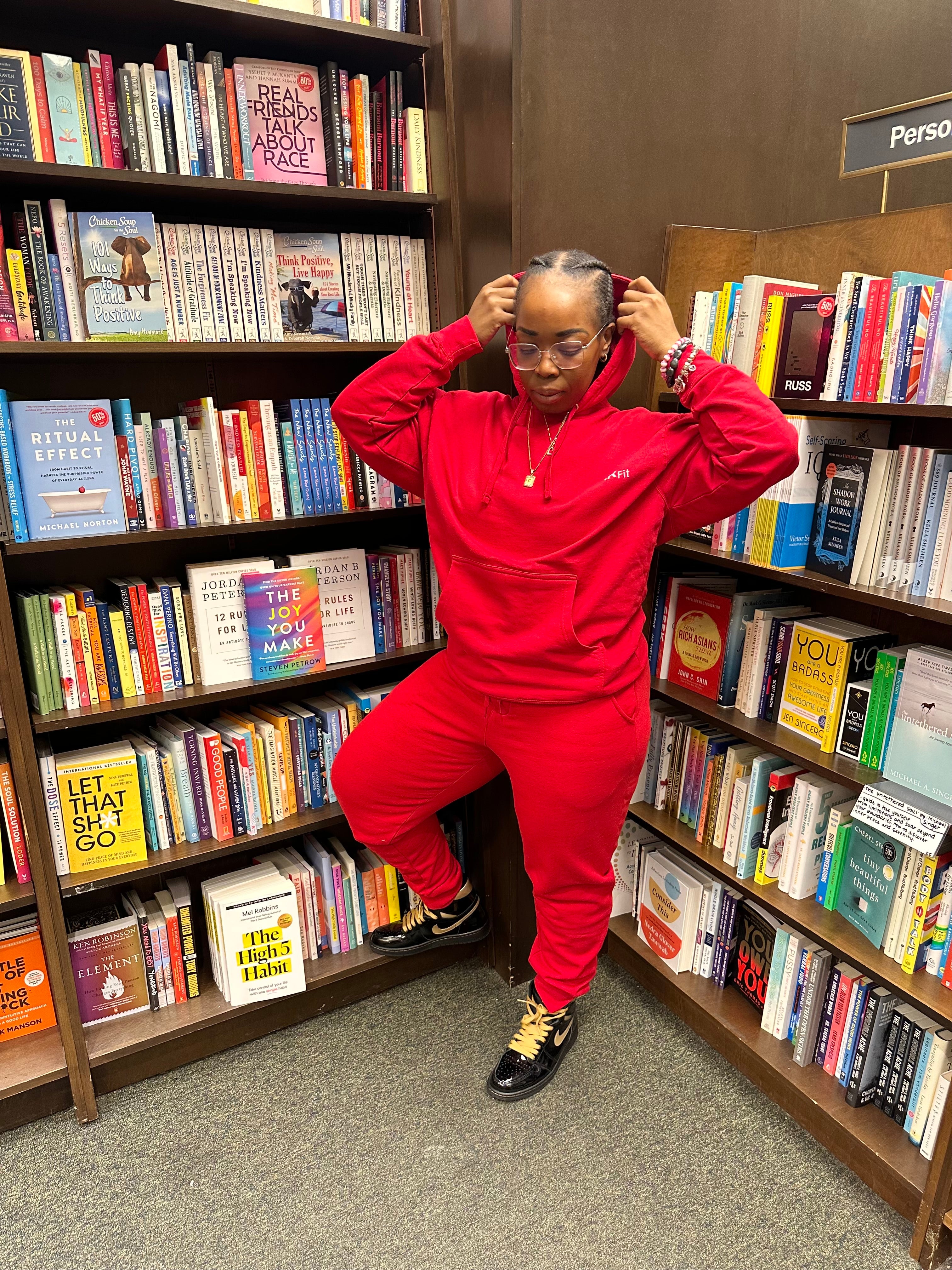 HR Fit Classic Hoodie-Red (Unisex Fit)