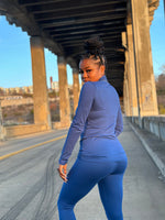 Load image into Gallery viewer, LEAH Turtleneck Set-Light Navy S-3XL
