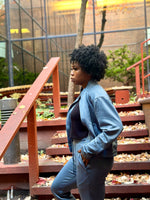 Load image into Gallery viewer, SLEEK Mock Neck Active Jacket in Blue (S-3XL)
