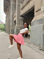 Load image into Gallery viewer, Varsity Pleated Tennis Skort (PINK)
