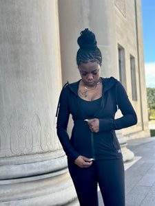 Black yoga jacket womens outlet