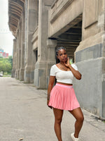 Load image into Gallery viewer, Varsity Pleated Tennis Skort (PINK)

