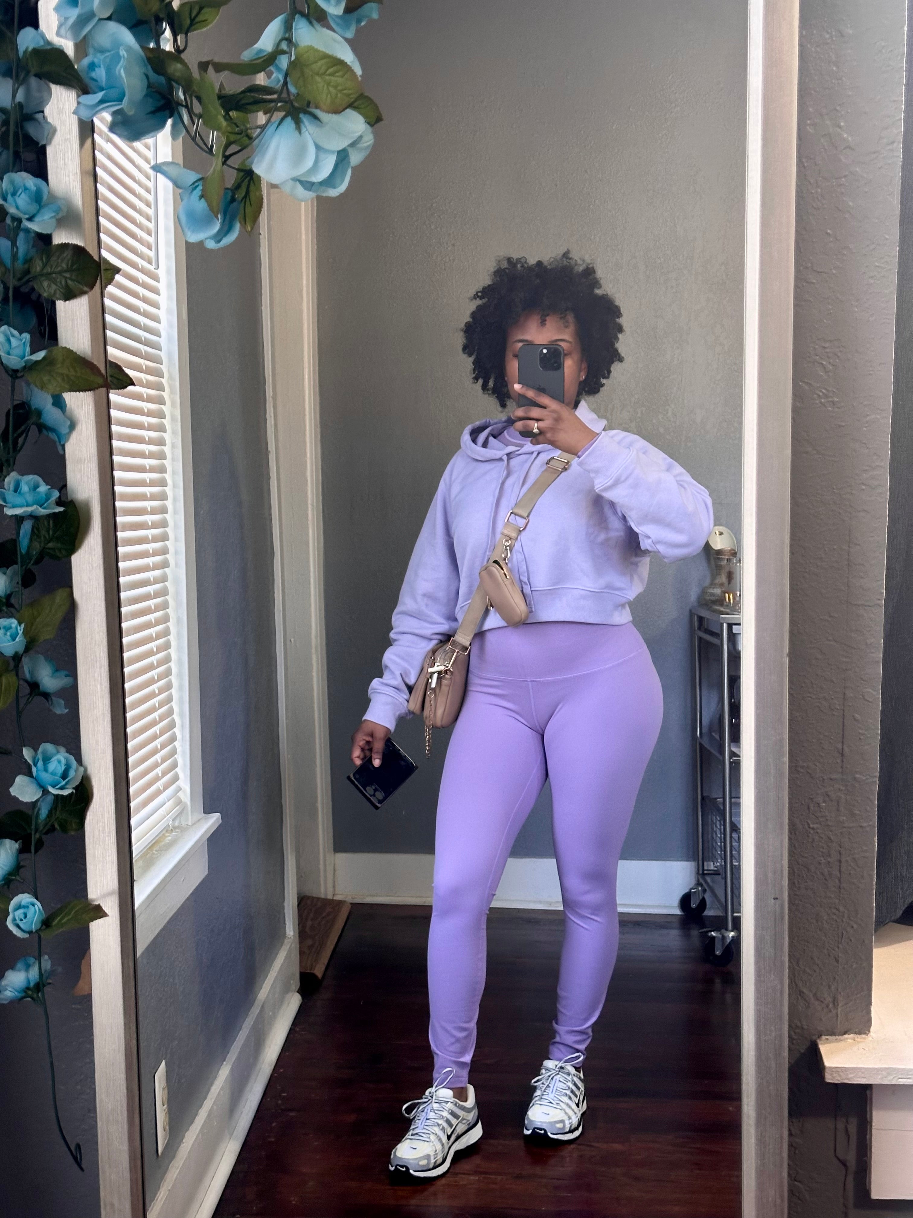 ASHTON Cropped Hoodie Jacket in Lavender (S-3XL)