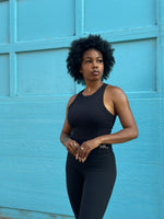 Load image into Gallery viewer, DEMI Keyhole Sports Top-Black
