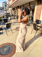 Load image into Gallery viewer, Halter Lounge Set-LIGHT MOCHA
