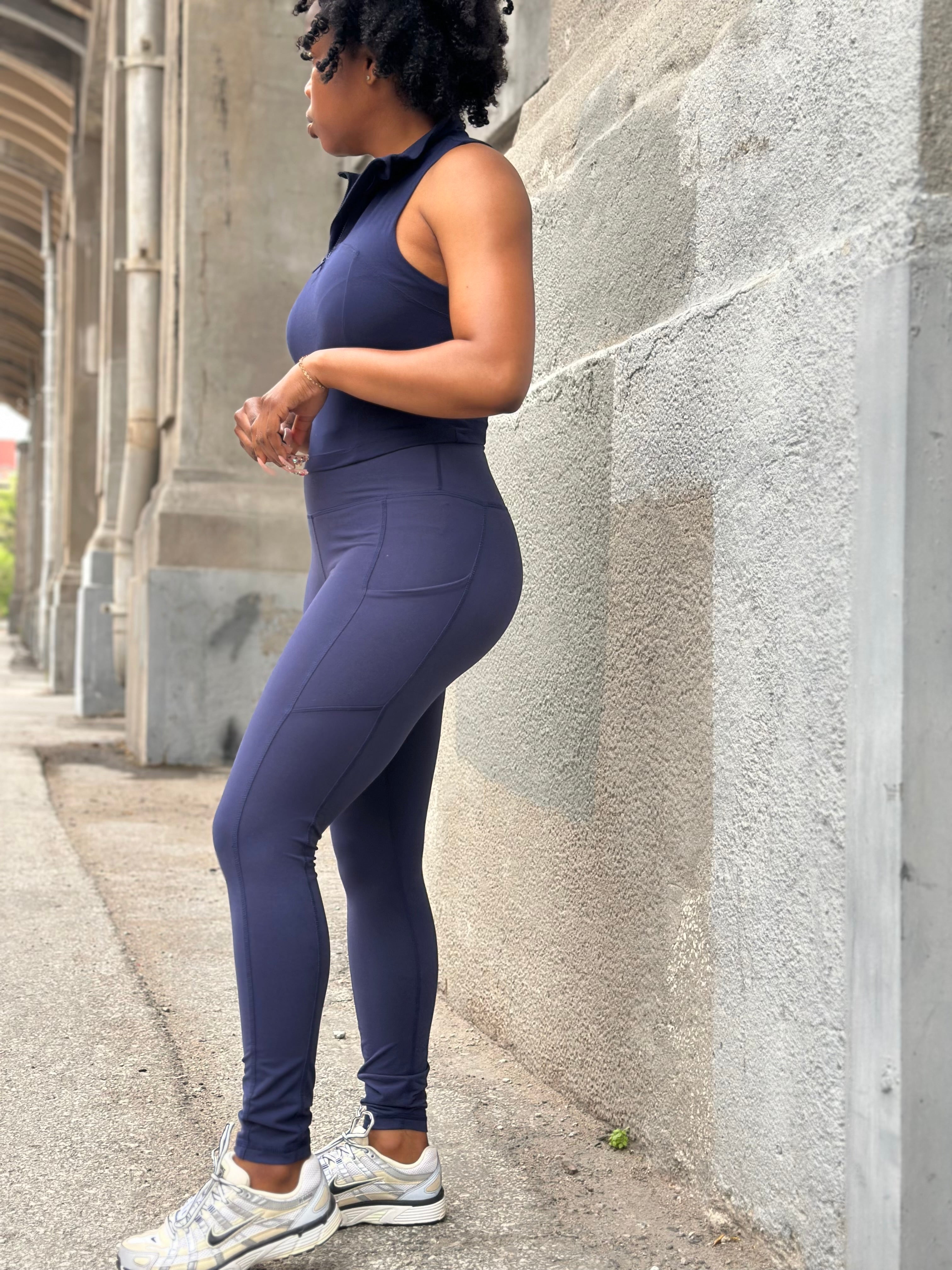 DEMI Leggings with Pockets-Light Navy (S-L)