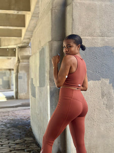 Cinnamon Set-Zipper Bra + Leggings