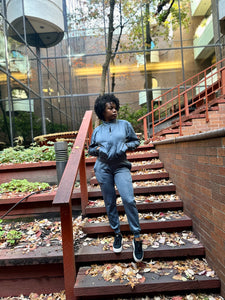 SLEEK Cuffed Joggers in Blue (S-3XL)