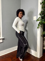 Load image into Gallery viewer, Nylon Track Pants w/Piping (S-L)
