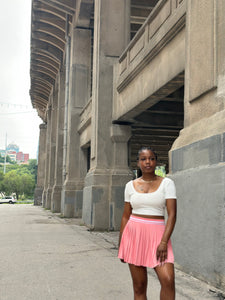 Varsity Pleated Tennis Skort (PINK)