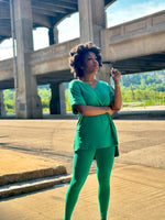 Load image into Gallery viewer, CATE Microfiber Legging Set-Kelly Green
