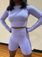 Load image into Gallery viewer, Lavender Seamless Short Set (S-L)
