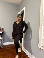 Load image into Gallery viewer, Long Sleeve CATE Legging Set-Black (S-3XL)
