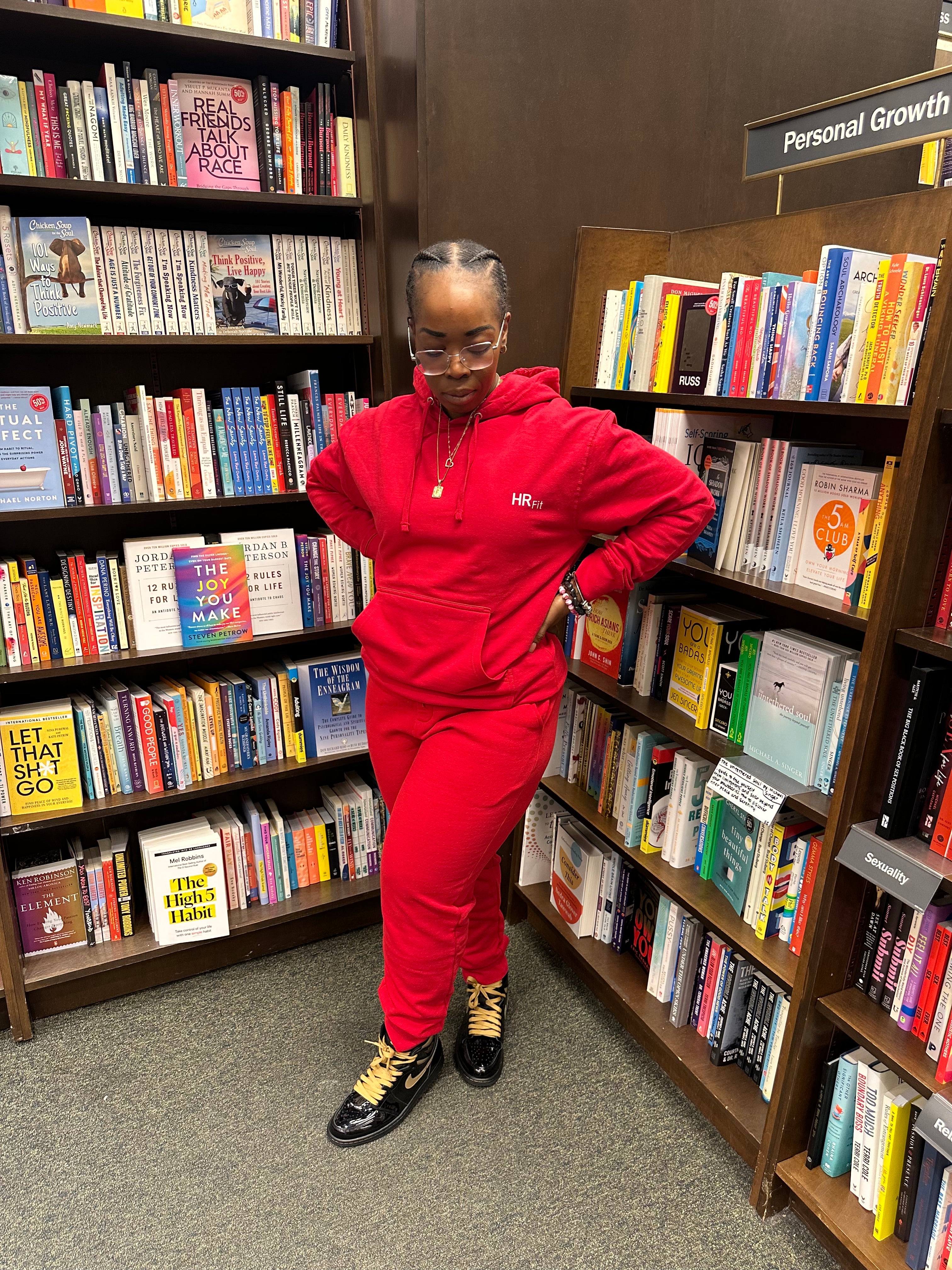 HR Fit Classic Joggers-Red (Unisex Fit)