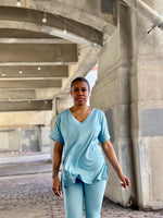 Load image into Gallery viewer, CATE Microfiber Legging Set-Light Teal
