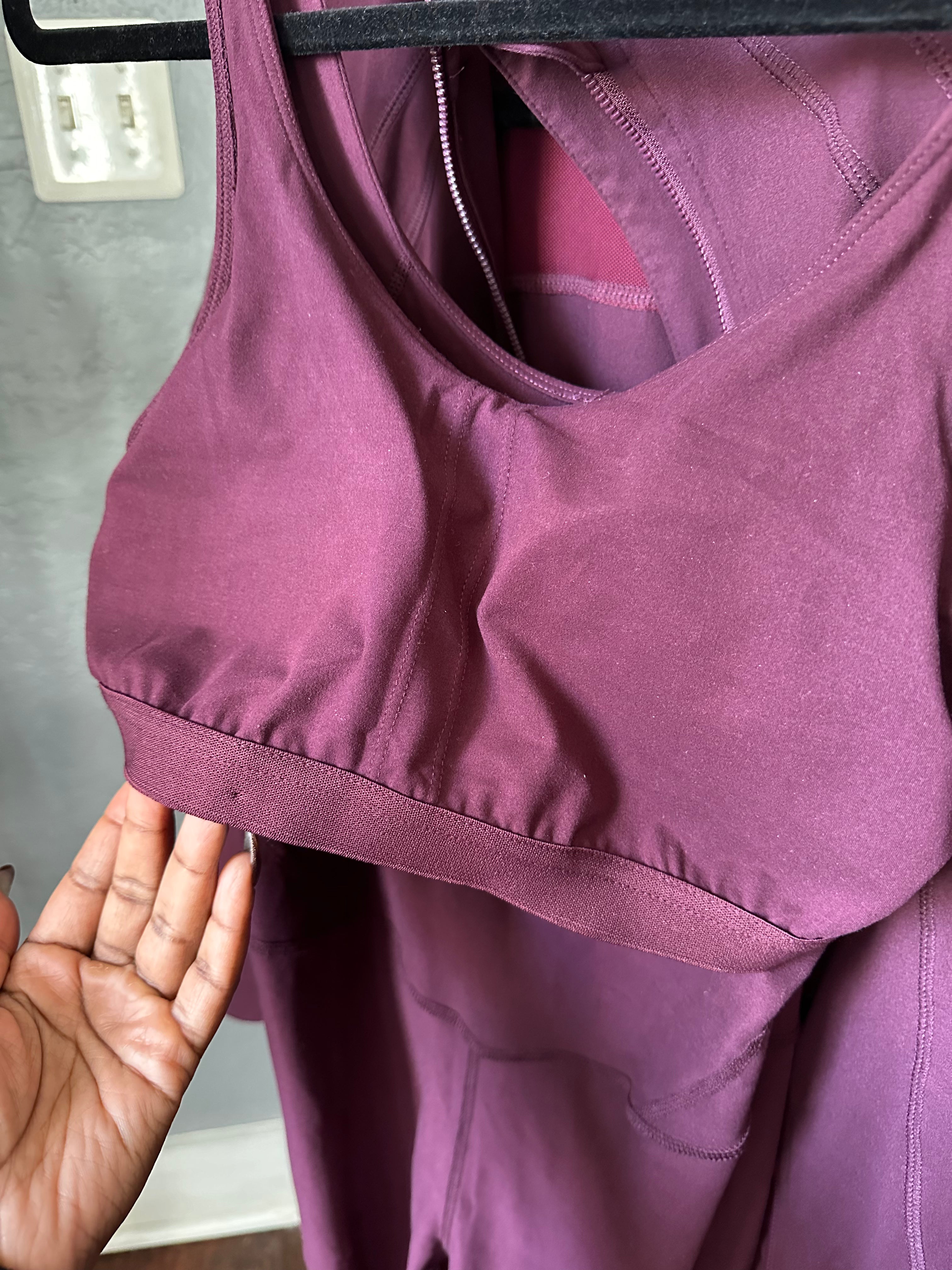 DEMI Yoga Jumpsuit-Cassis