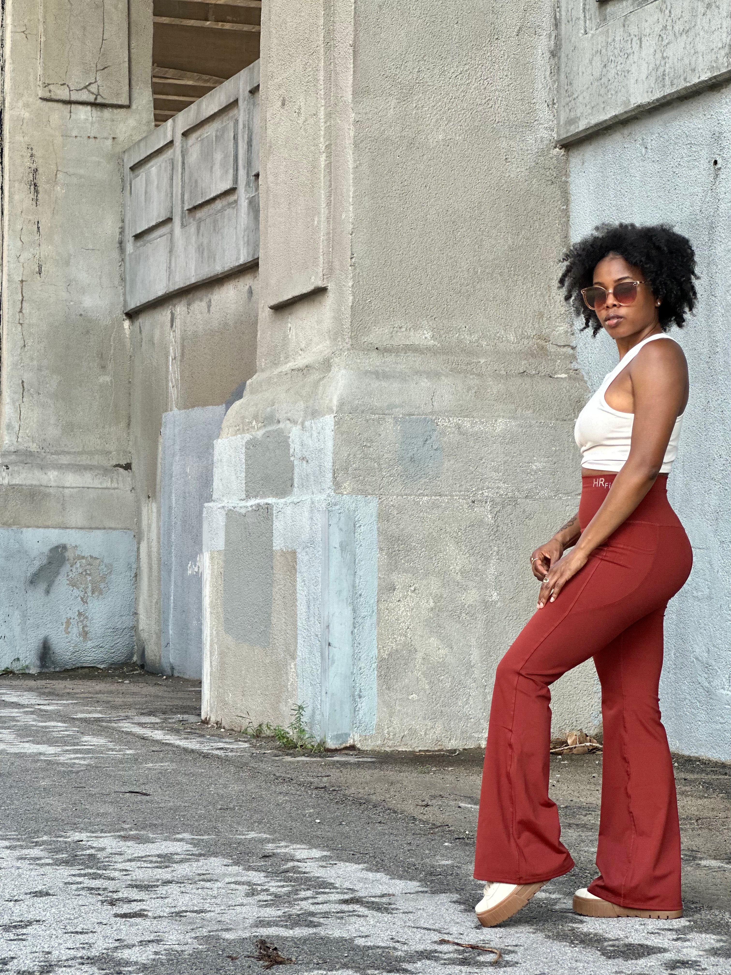 RENA Flare Leggings (Rust)