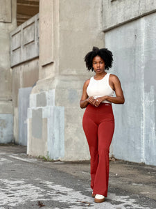 RENA Flare Leggings (Rust)