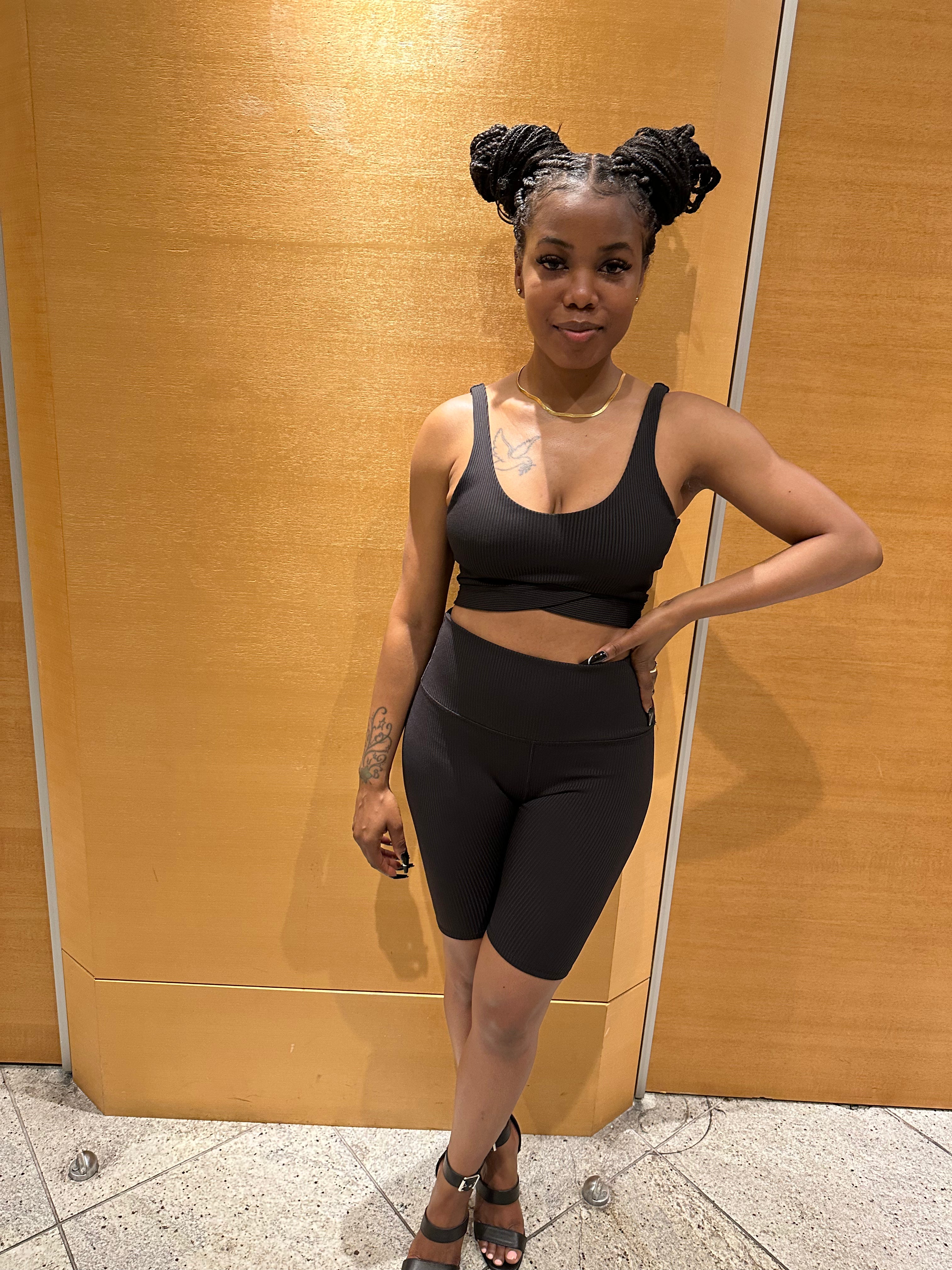 JADE Ribbed Short Set (BLACK)