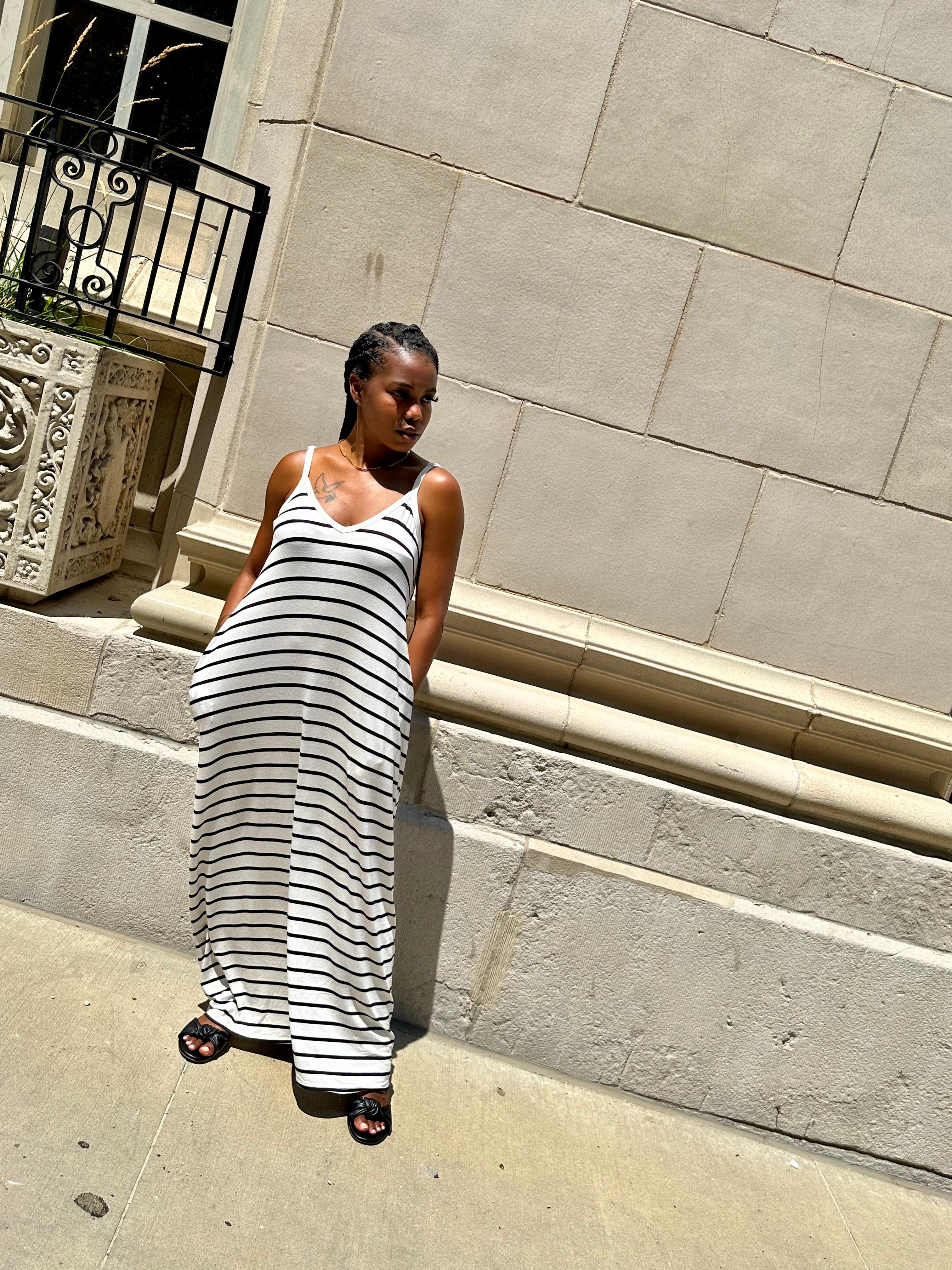 CACIA Stripe Maxi Dress