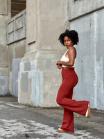 Load image into Gallery viewer, RENA Flare Leggings (Rust)
