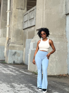 RENA Flare Leggings (Light Blue)