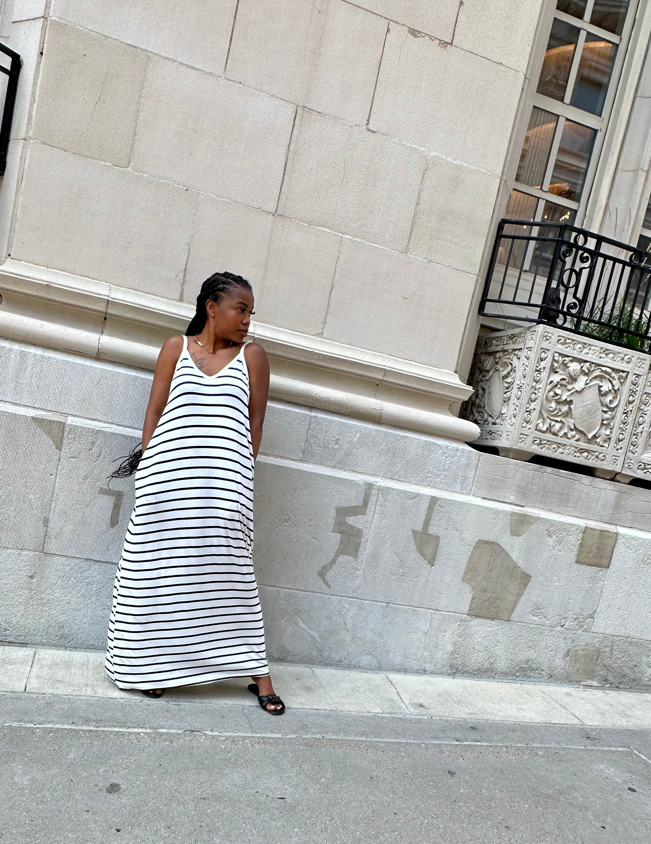 CACIA Stripe Maxi Dress