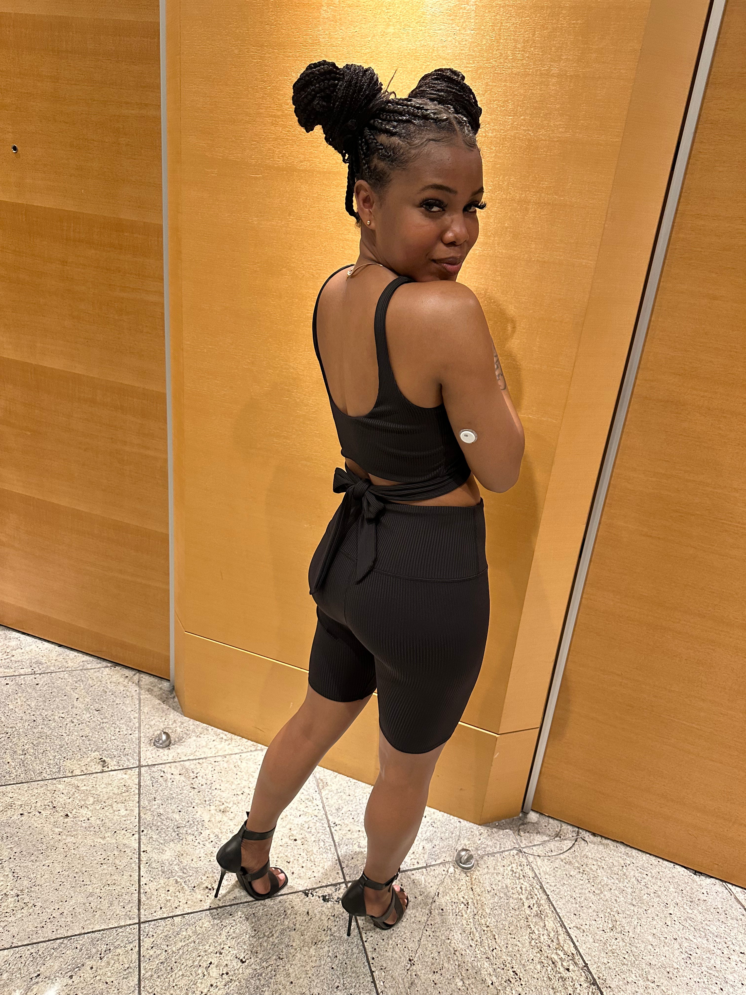 JADE Ribbed Short Set (BLACK)